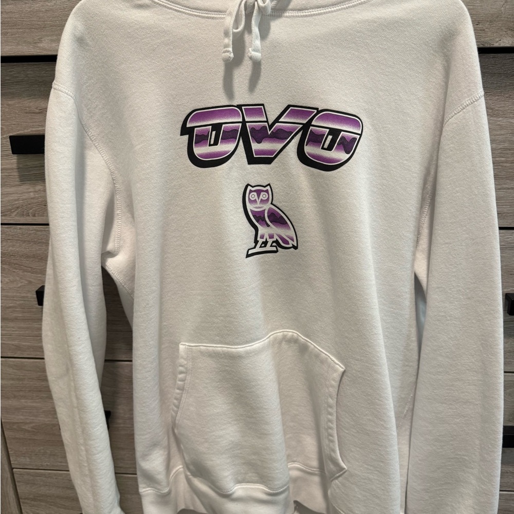OVO White Hoodie with Purple Accents